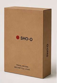 Render del packaging SHO-O, ispirazione per la proposta aziendale